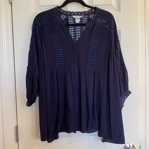 Sundance Fantine Deep Navy Blouse - Size Large
